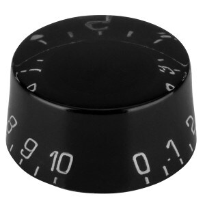 Guitar Knob LP Speed Type 1" - Black